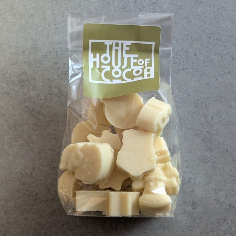 Festive White Chocolate Shapes Bag