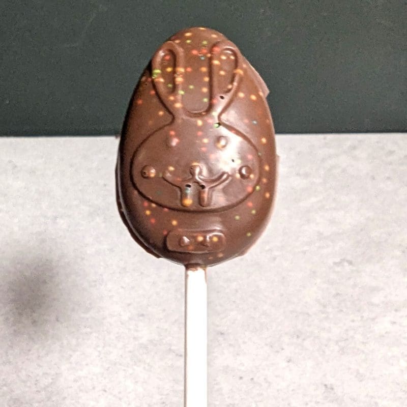 Easter Egg Lollies – Milk Chocolate with Jazzies