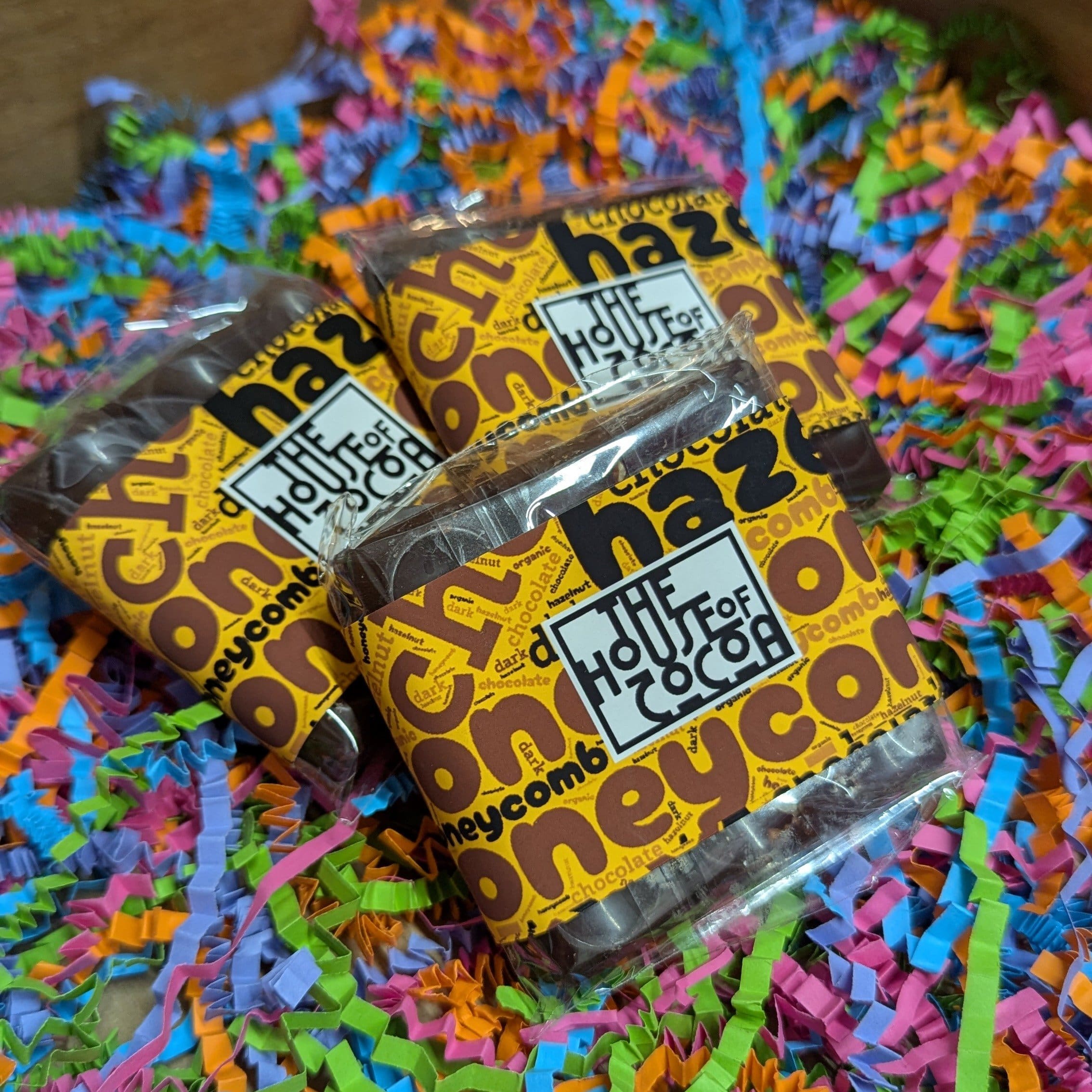 Alternative view of Dark Chocolate Honeycomb and Hazelnut Bar