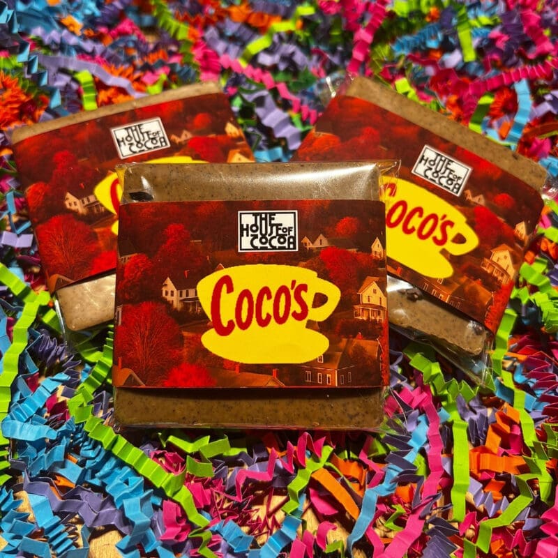 Salted Butter Caramel Chocolate Half Bar with Coffee and Cocoa Nibs