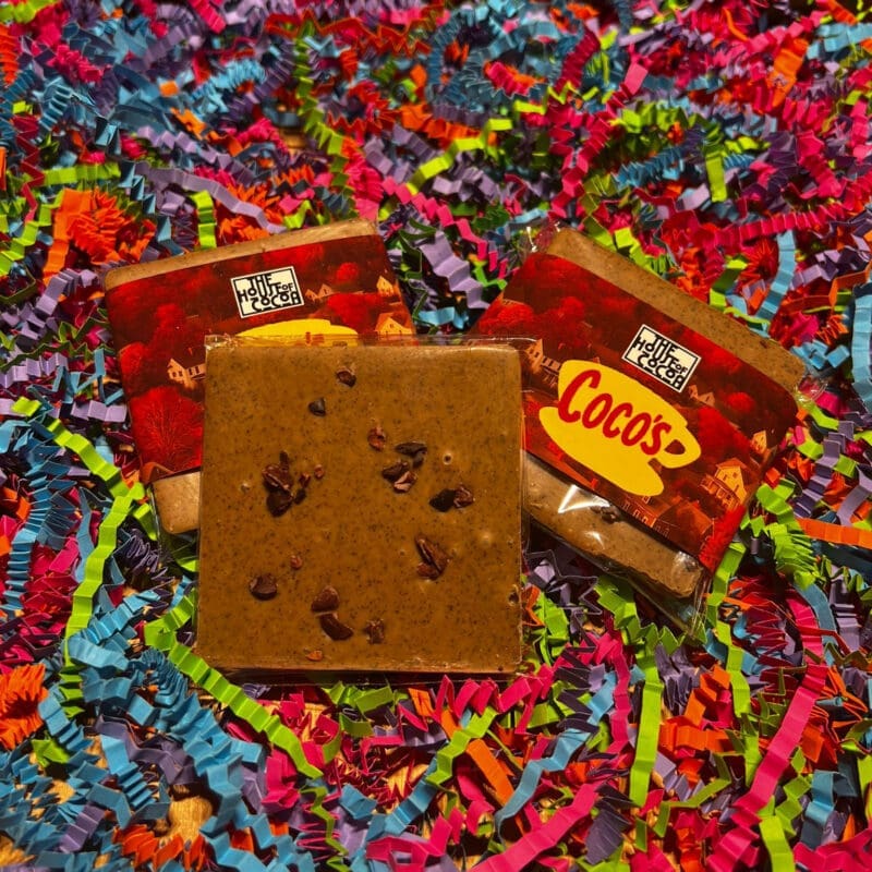 Salted Butter Caramel Chocolate Half Bar with Coffee and Cocoa Nibs - Image 2