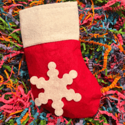 Alternative view of Christmas Chocolate Bites in a Mini Stocking
