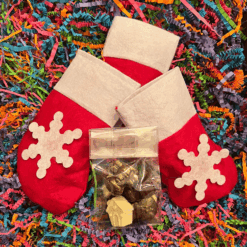 Christmas Chocolate Bites in a Mini Stocking